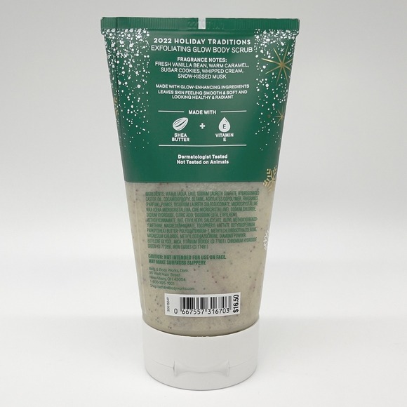 Bath Body Works Vanilla Bean Noel Exfoliating Glow Body Scrub 8oz Holiday Glow - Picture 3 of 8